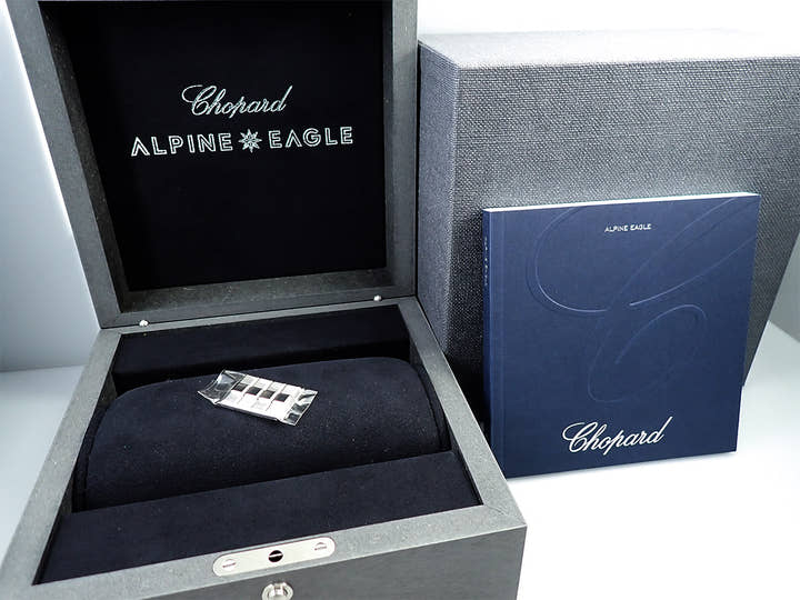 ショパール アルパイン イーグル 41 Ref.298600-3001 ブルー文字盤 美品 3SXJFTWP