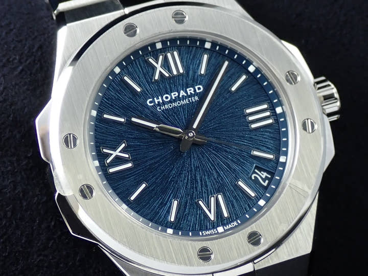 ショパール アルパイン イーグル 41 Ref.298600-3001 ブルー文字盤 美品 7J1HV688