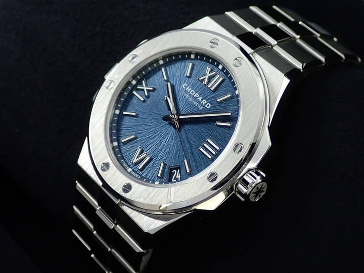 ショパール アルパイン イーグル 41 Ref.298600-3001 ブルー文字盤 美品 7J1HV688