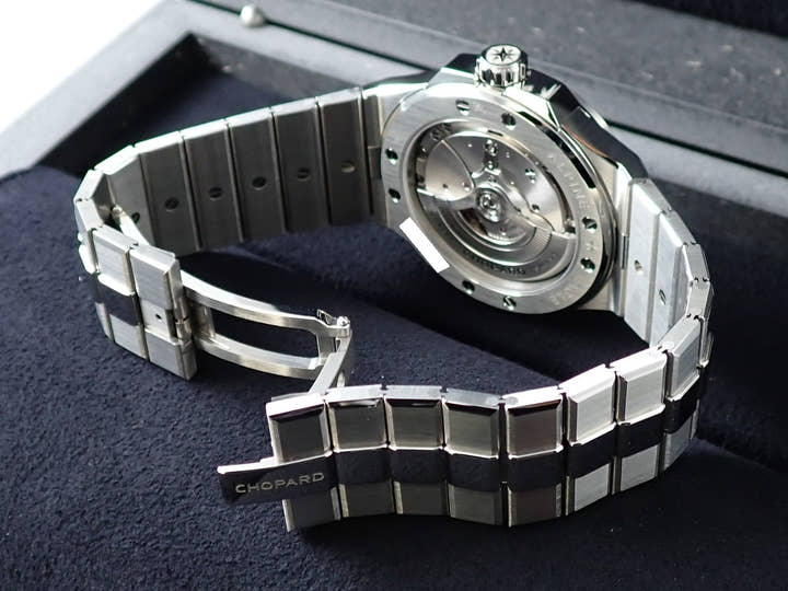 ショパール アルパイン イーグル 41 Ref.298600-3001 ブルー文字盤 美品 7J1HV688