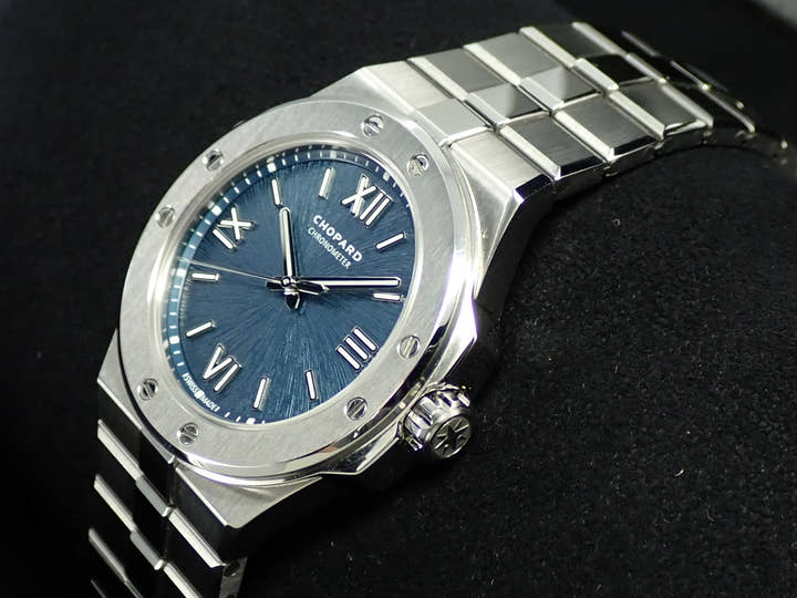 ショパール アルパイン イーグル 36 Ref.298601-3001 ブルー文字盤 美品 8VJZ9554