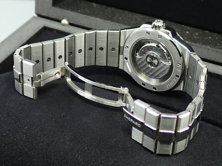 ショパール アルパイン イーグル 36 Ref.298601-3001 ブルー文字盤 美品 8VJZ9554