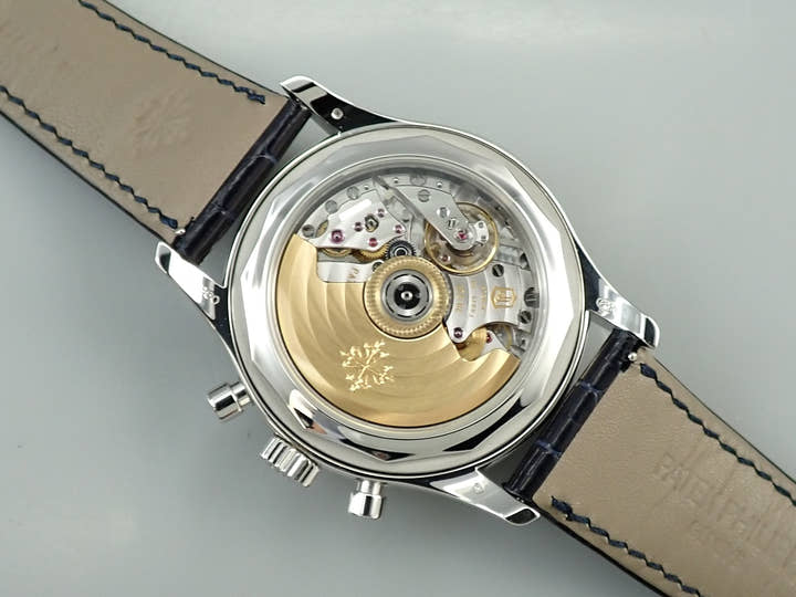 パテックフィリップ アニュアルカレンダー クロノグラフ Ref.5961P-001 プラチナ マット・ブルー・オパーリン文字盤