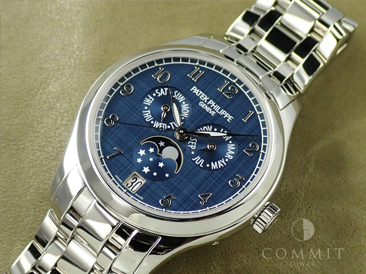 パテックフィリップ アニュアルカレンダー ムーンフェイズ Ref.4947/1A-001 ステンレススチール ブルー文字盤