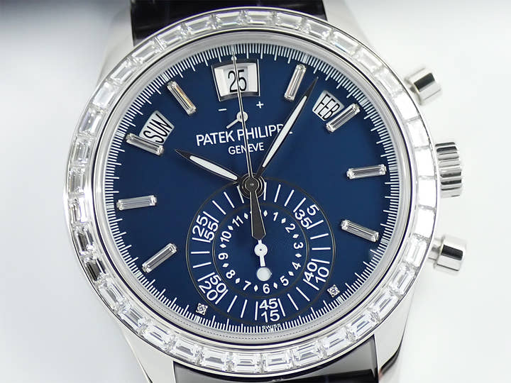 パテックフィリップ アニュアルカレンダー クロノグラフ Ref.5961P-001 プラチナ マット・ブルー・オパーリン文字盤
