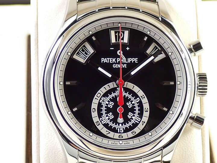 パテックフィリップ アニュアルカレンダー クロノグラフ Ref.5960/1A-010 ステンレススチール ブラック文字盤