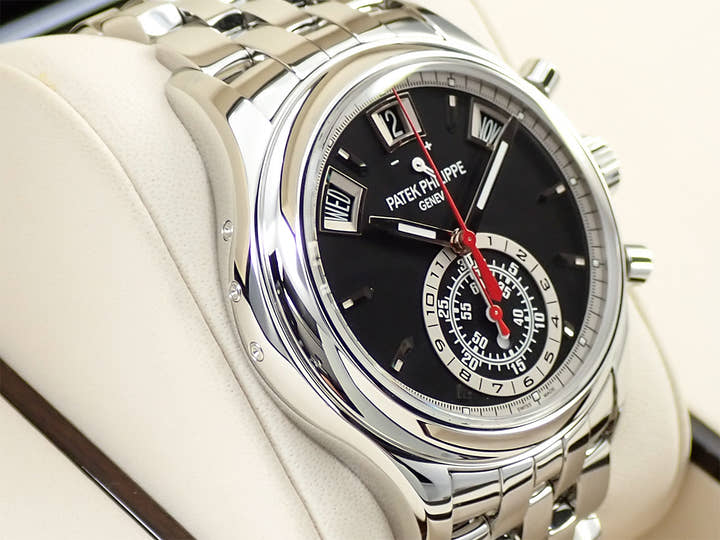 パテックフィリップ アニュアルカレンダー クロノグラフ Ref.5960/1A-010 ステンレススチール ブラック文字盤