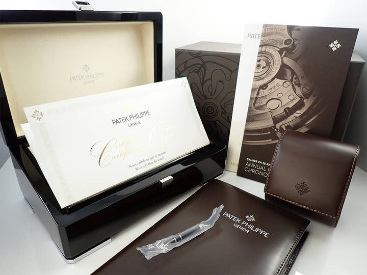 パテックフィリップ アニュアルカレンダー クロノグラフ Ref.5905/1A-001 ステンレススチール オリーブグリーン ソレイユ文字盤
