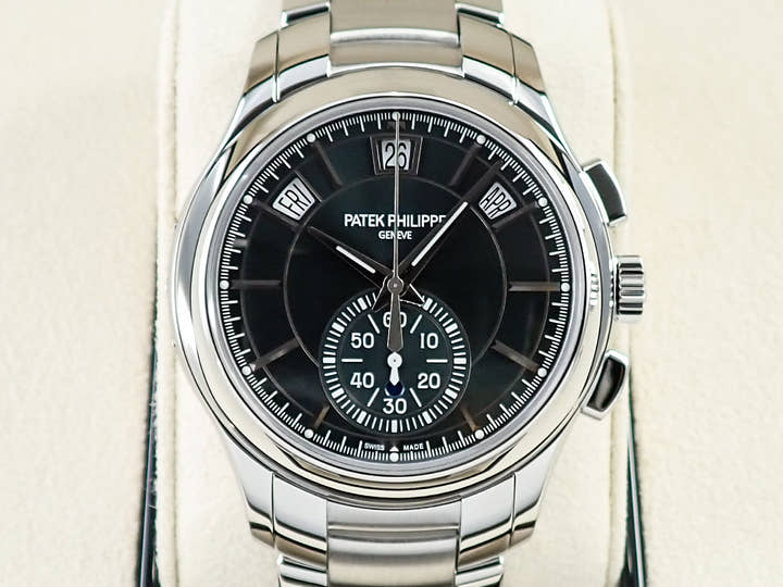 パテックフィリップ アニュアルカレンダー クロノグラフ Ref.5905/1A-001 ステンレススチール オリーブグリーン ソレイユ文字盤