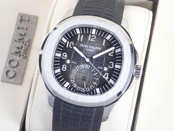 Patek Philippe Aquanaut Ref.5164A Black Dial Used aqua-note-6