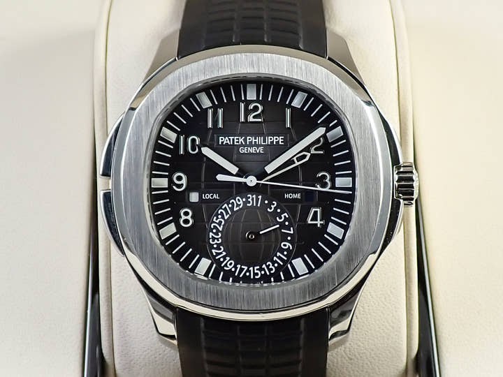 パテックフィリップ アクアノート トラベルタイム Ref.5164A-001 ステンレススチール ブラック文字盤