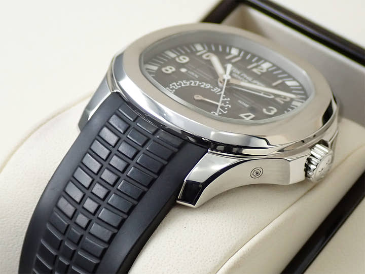 パテックフィリップ アクアノート トラベルタイム Ref.5164A-001 ステンレススチール ブラック文字盤