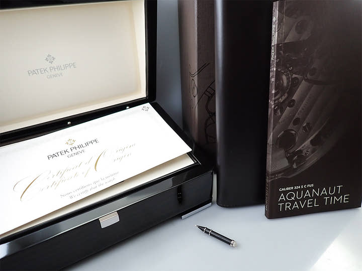 パテックフィリップ アクアノート トラベルタイム Ref.5164A-001 ステンレススチール ブラック文字盤
