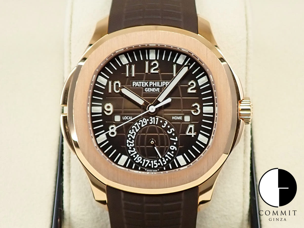 パテックフィリップ アクアノート Ref.5164R-001 ローズゴールド ブラウン エンボス文字盤