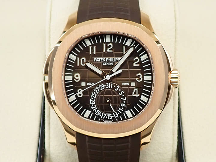 パテックフィリップ アクアノート Ref.5164R-001 ローズゴールド ブラウン エンボス文字盤