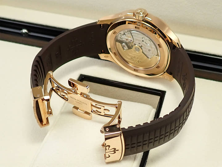 パテックフィリップ アクアノート Ref.5164R-001 ローズゴールド ブラウン エンボス文字盤