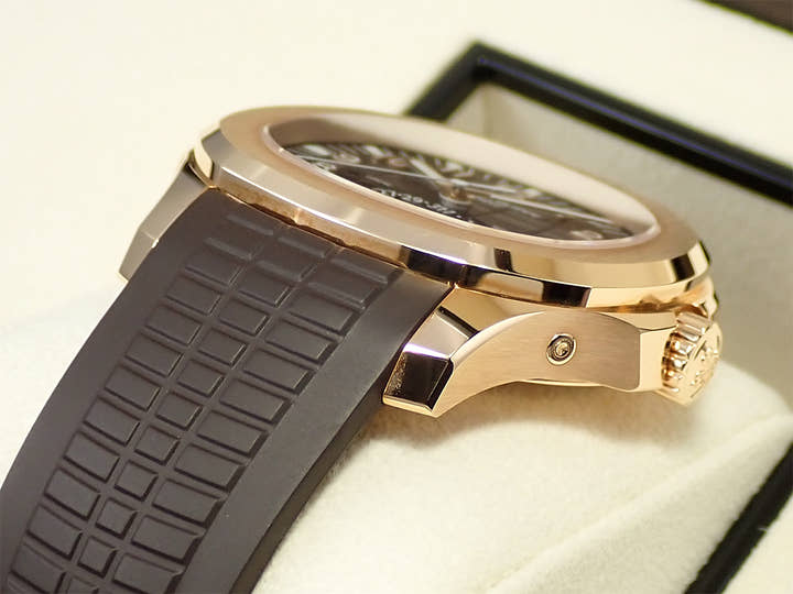 パテックフィリップ アクアノート Ref.5164R-001 ローズゴールド ブラウン エンボス文字盤