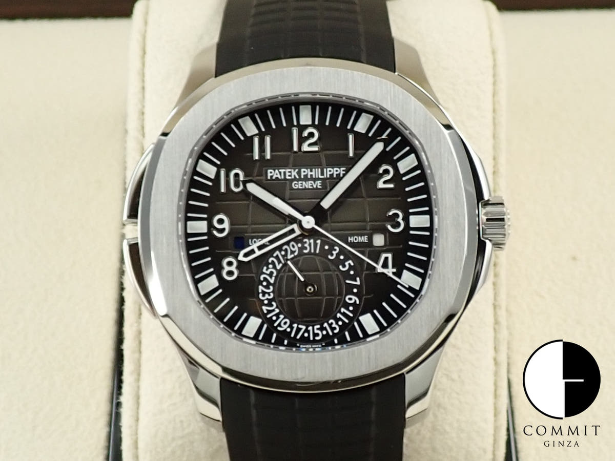 パテックフィリップ アクアノート トラベルタイム Ref.5164A-001 ステンレススチール ブラック文字盤