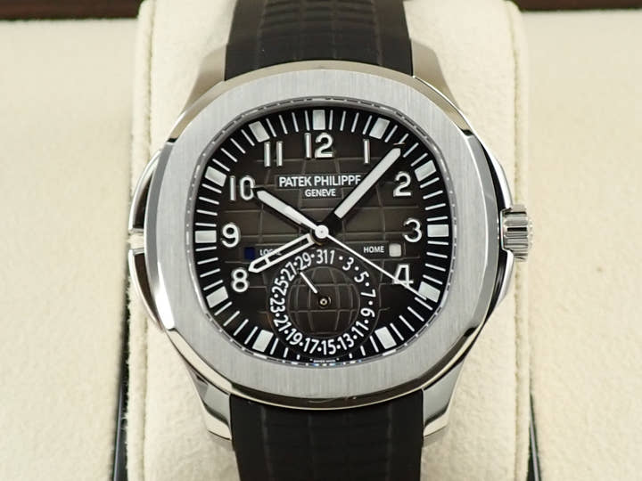 パテックフィリップ アクアノート トラベルタイム Ref.5164A-001 ステンレススチール ブラック文字盤