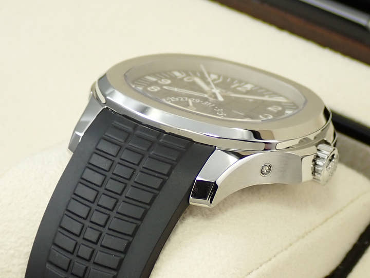 パテックフィリップ アクアノート トラベルタイム Ref.5164A-001 ステンレススチール ブラック文字盤