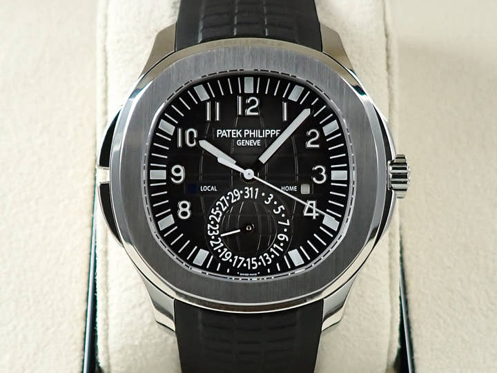 パテックフィリップ アクアノート トラベルタイム Ref.5164A-001 ステンレススチール ブラック文字盤