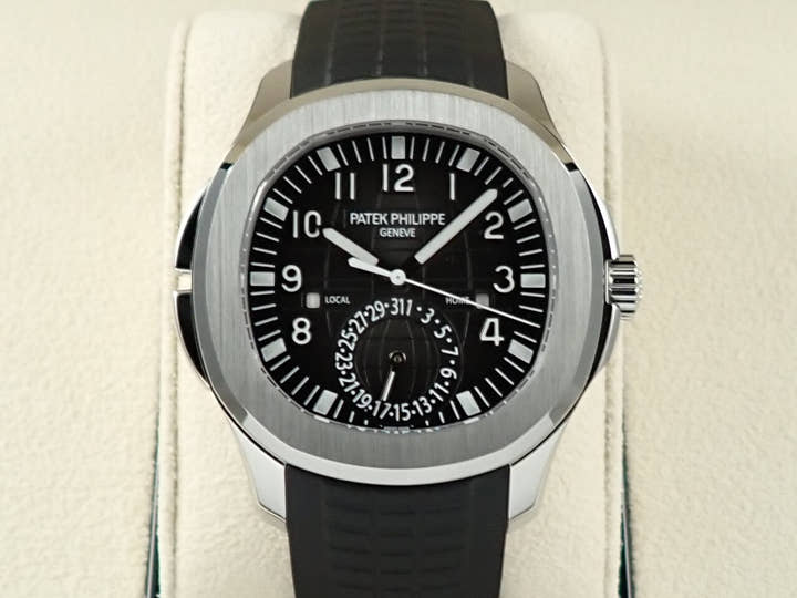 パテックフィリップ アクアノート トラベルタイム Ref.5164A-001 ステンレススチール ブラック文字盤