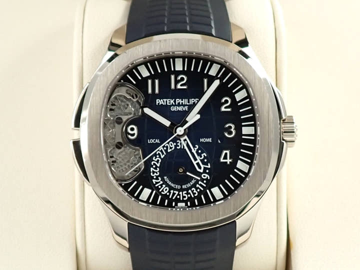 パテックフィリップ アドバンストリサーチ アクアノート・トラベルタイム Ref.5650G-001 ホワイトゴールド ブルー文字盤