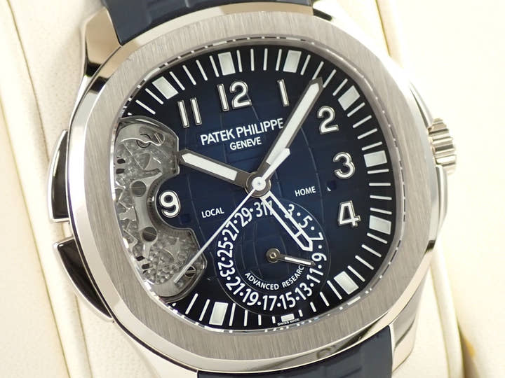パテックフィリップ アドバンストリサーチ アクアノート・トラベルタイム Ref.5650G-001 ホワイトゴールド ブルー文字盤