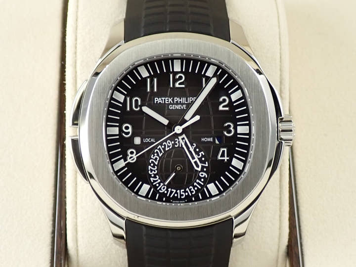 パテックフィリップ アクアノート トラベルタイム Ref.5164A-001 ステンレススチール ブラック文字盤