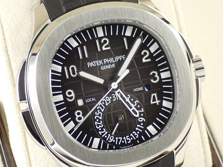パテックフィリップ アクアノート トラベルタイム Ref.5164A-001 ステンレススチール ブラック文字盤