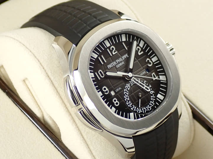 パテックフィリップ アクアノート トラベルタイム Ref.5164A-001 ステンレススチール ブラック文字盤