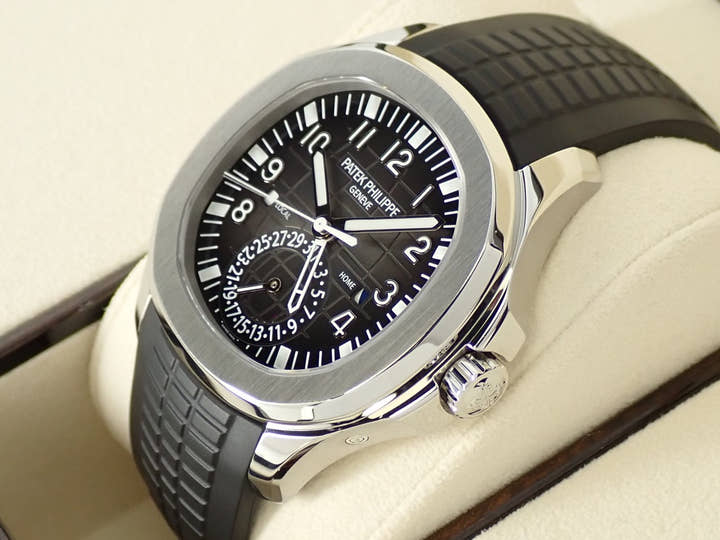 パテックフィリップ アクアノート トラベルタイム Ref.5164A-001 ステンレススチール ブラック文字盤