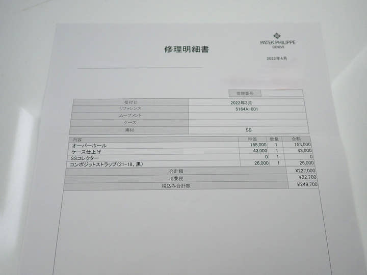 パテックフィリップ アクアノート トラベルタイム Ref.5164A-001 ステンレススチール ブラック文字盤