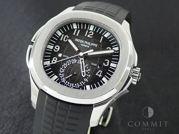 パテックフィリップ アクアノート トラベルタイム Ref.5164A-001 ステンレススチール ブラック文字盤