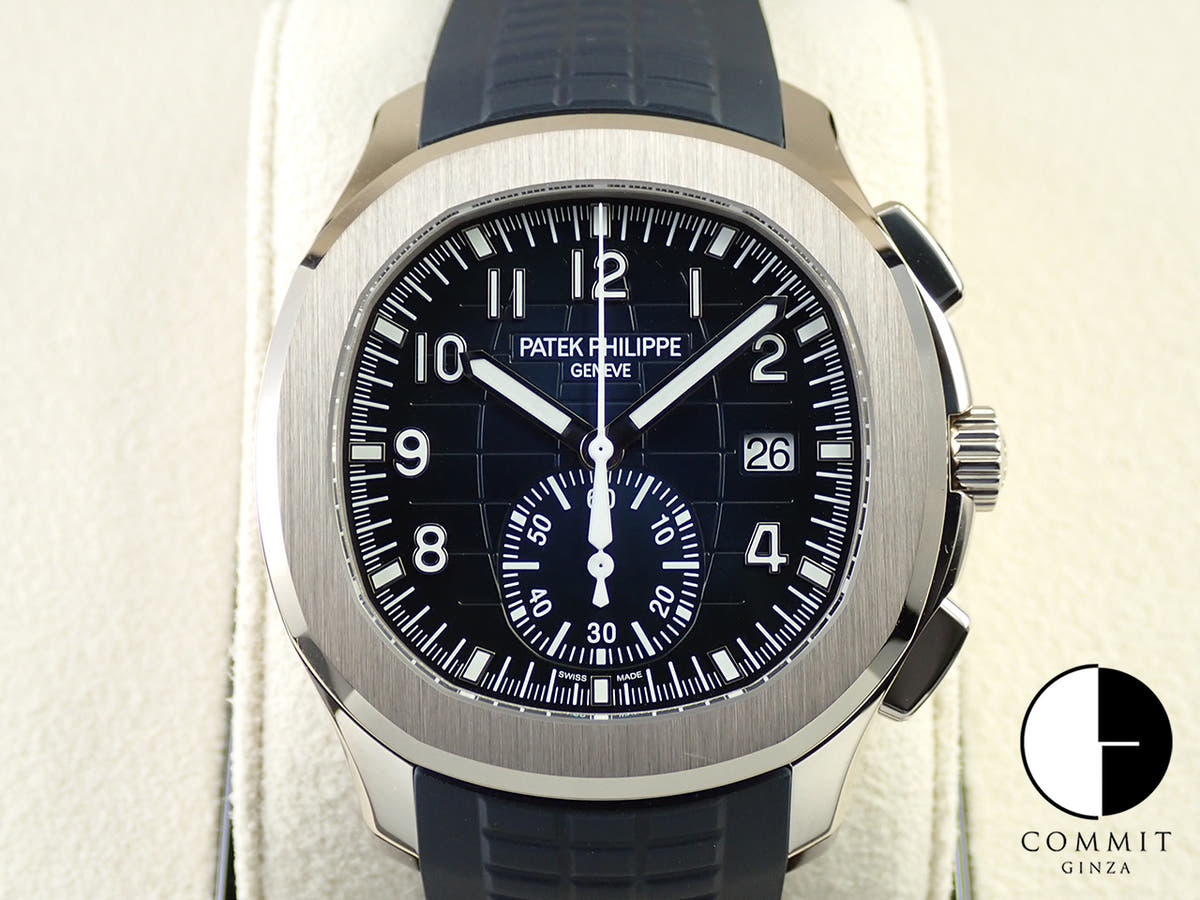 パテックフィリップ アクアノート クロノグラフ Ref.5968G-001 ホワイトゴールド ミッドナイトブルー文字盤