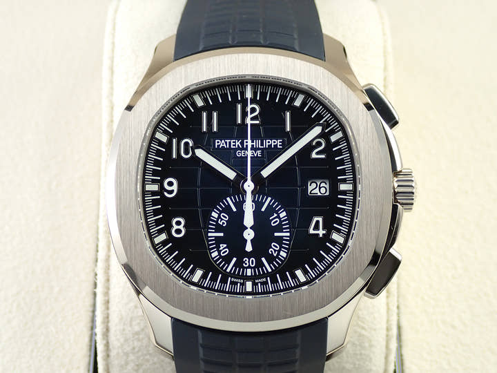 パテックフィリップ アクアノート クロノグラフ Ref.5968G-001 ホワイトゴールド ミッドナイトブルー文字盤