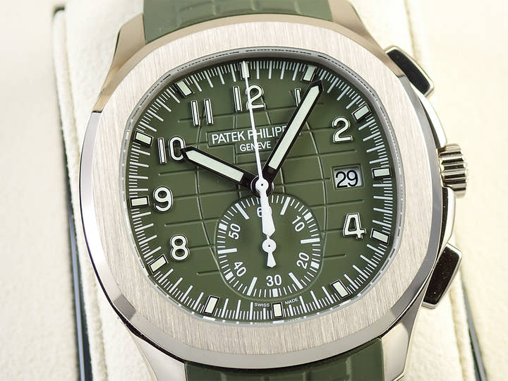 パテックフィリップ アクアノート Ref.5168G-010 ホワイトゴールド カーキグリーン文字盤