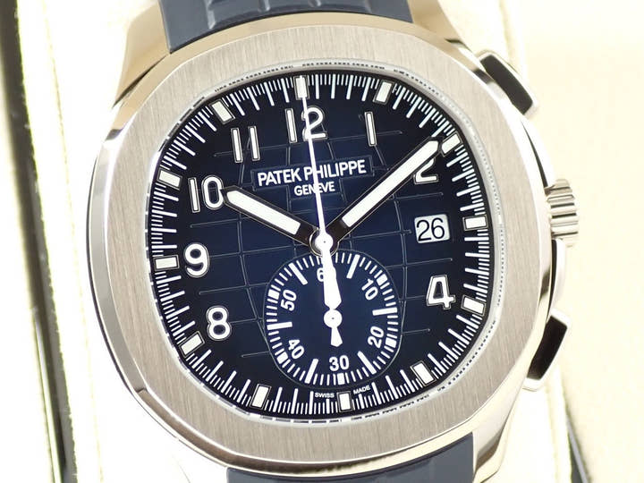 パテックフィリップ アクアノート クロノグラフ Ref.5968G-001 ホワイトゴールド ミッドナイトブルー文字盤