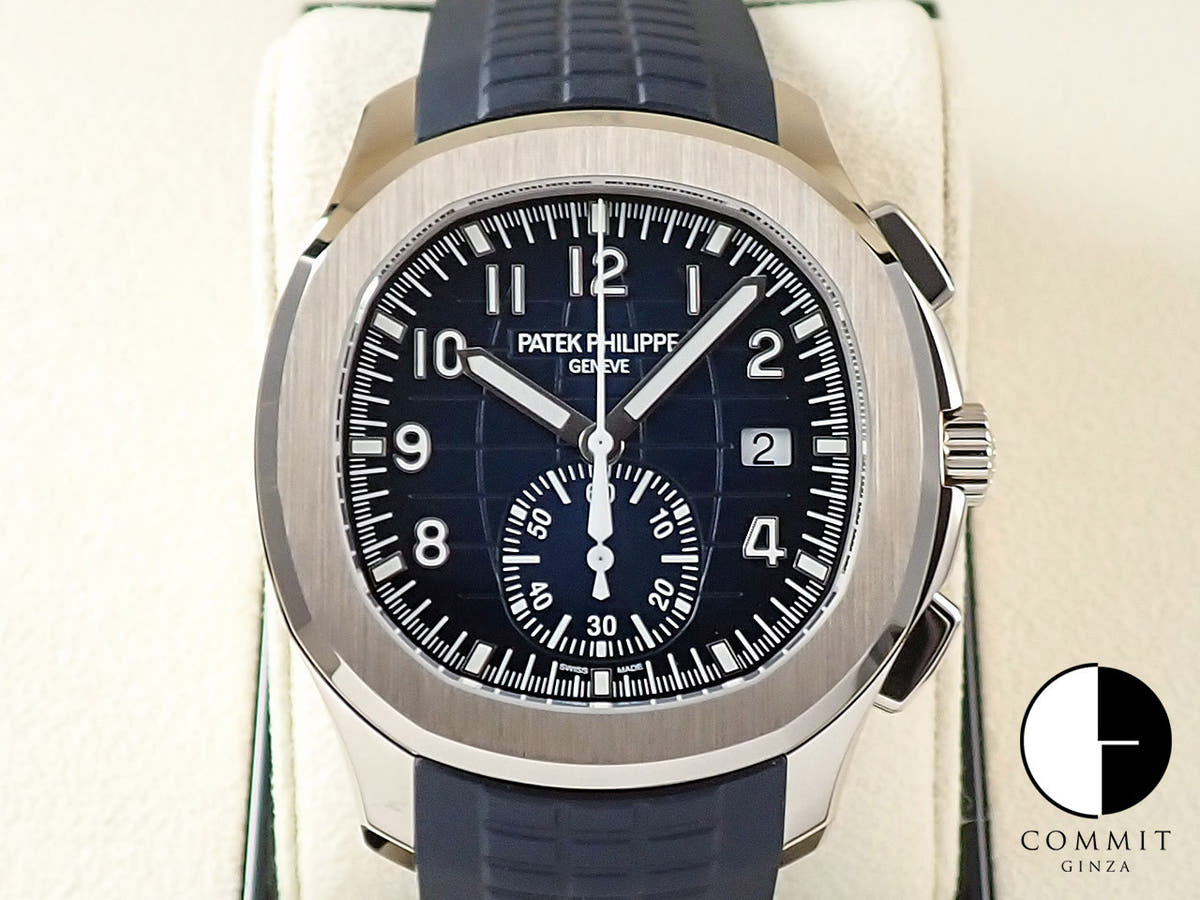 パテックフィリップ アクアノート クロノグラフ Ref.5968G-001 ホワイトゴールド ミッドナイトブルー文字盤