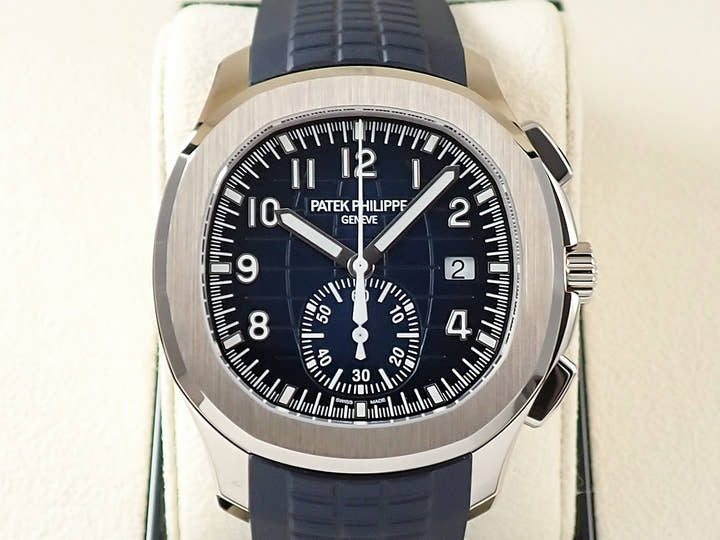 パテックフィリップ アクアノート クロノグラフ Ref.5968G-001 ホワイトゴールド ミッドナイトブルー文字盤