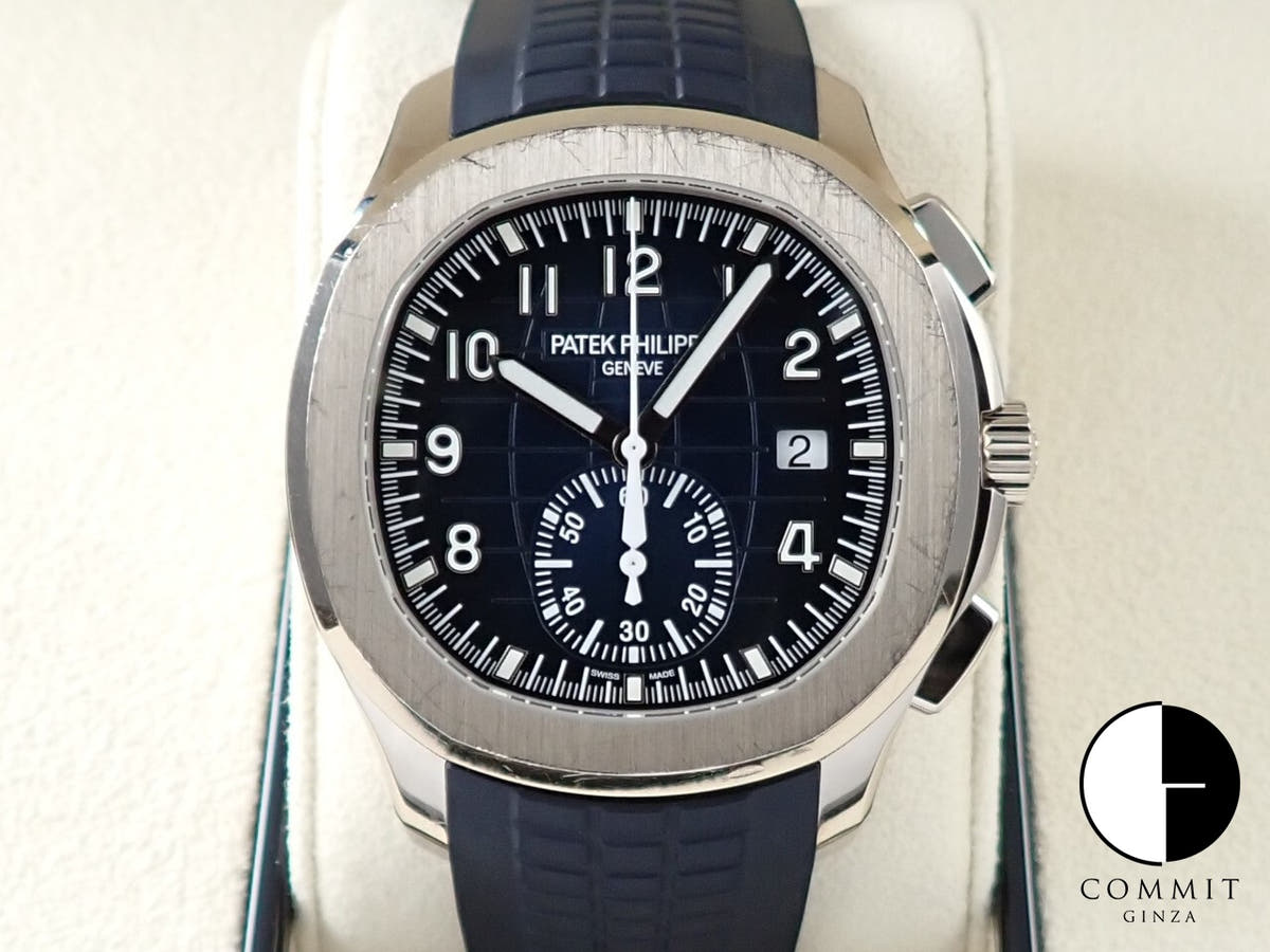 パテックフィリップ アクアノート クロノグラフ Ref.5968G-001 ホワイトゴールド ミッドナイトブルー文字盤