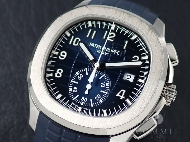 パテックフィリップ アクアノート クロノグラフ Ref.5968G-001 ホワイトゴールド ミッドナイトブルー文字盤