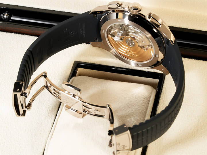 パテックフィリップ アクアノート クロノグラフ Ref.5968G-001 ホワイトゴールド ミッドナイトブルー文字盤