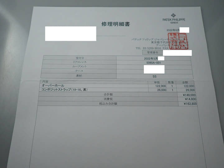 パテックフィリップ アクアノート ミディアム Ref.5060A-001 ステンレススチール ブラック文字盤