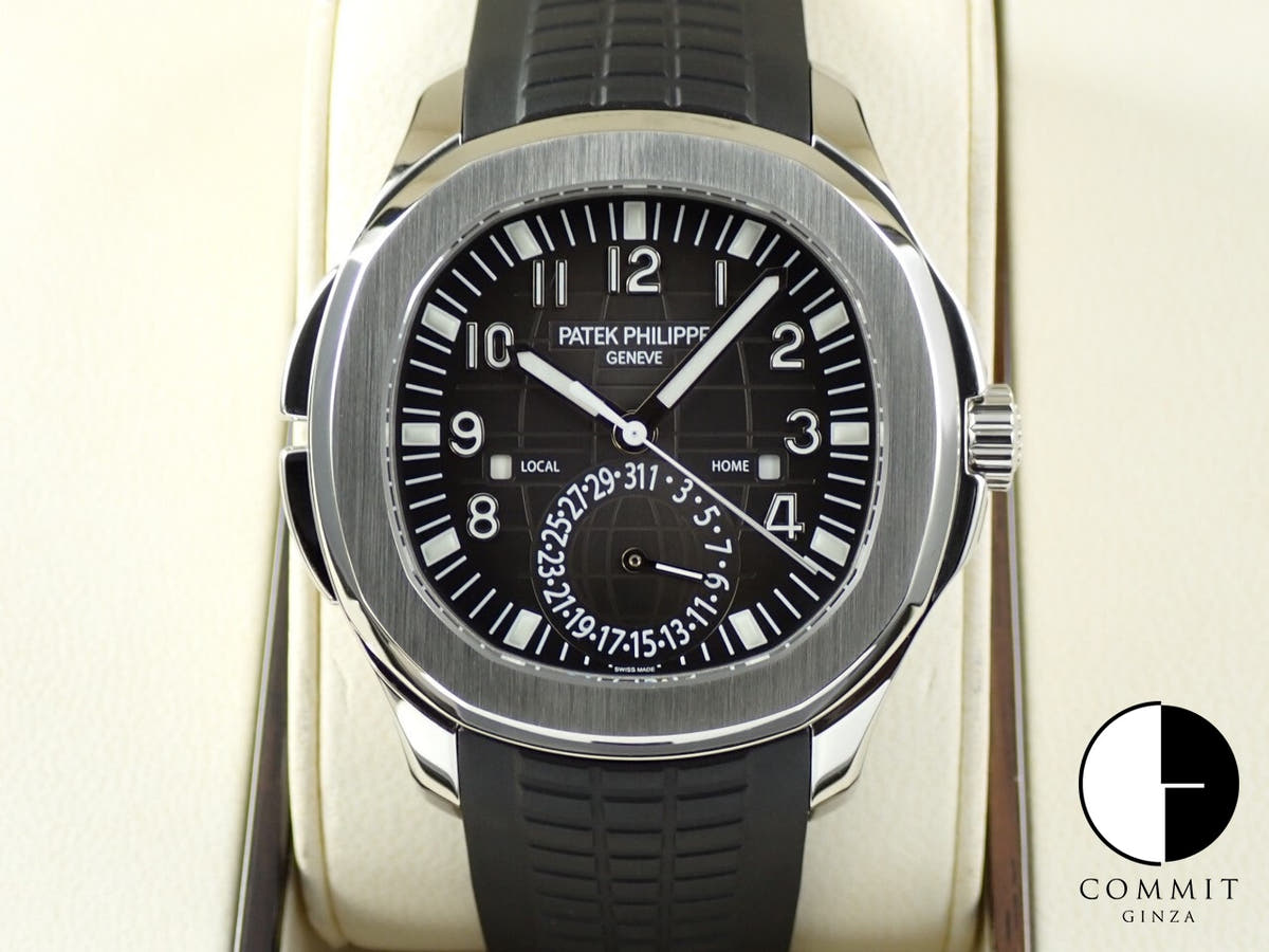パテックフィリップ アクアノート トラベルタイム Ref.5164A-001 ステンレススチール ブラック文字盤
