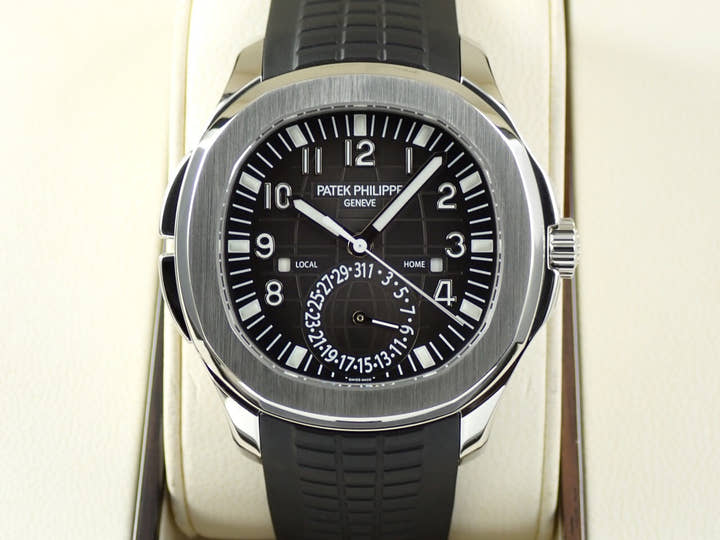 パテックフィリップ アクアノート トラベルタイム Ref.5164A-001 ステンレススチール ブラック文字盤