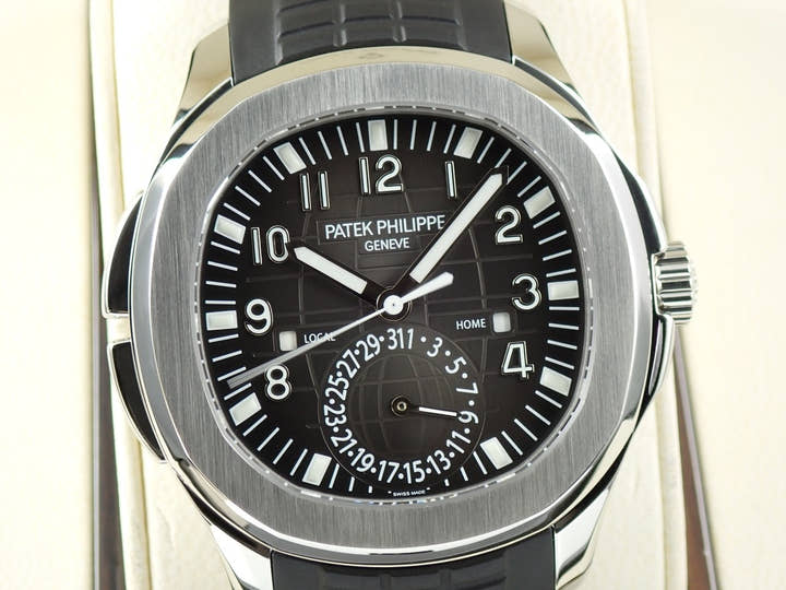 パテックフィリップ アクアノート トラベルタイム Ref.5164A-001 ステンレススチール ブラック文字盤