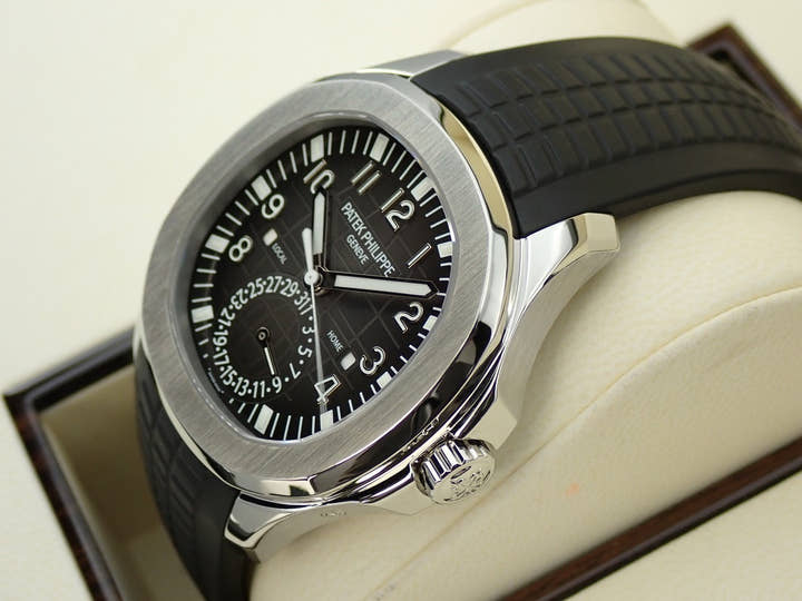 パテックフィリップ アクアノート トラベルタイム Ref.5164A-001 ステンレススチール ブラック文字盤