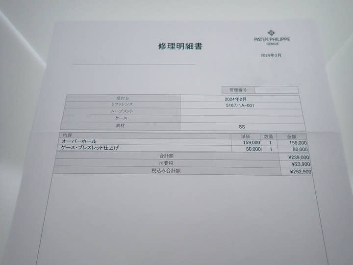 パテックフィリップ アクアノート エクストララージ Ref.5167/1A-001 ステンレススチール ブラック文字盤