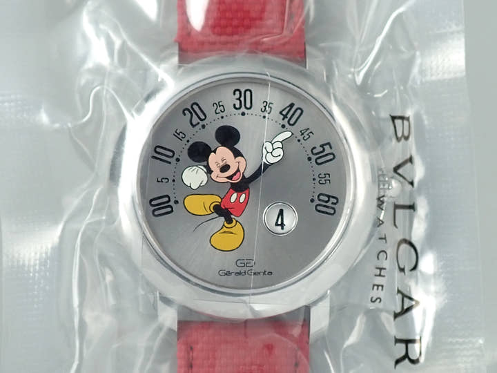 ジェラルドジェンタ アリーナ レトログラード スマイル ミッキーマウス ディズニー Ref.SAP103613 シルバー文字盤 新品 0AMY6VYS